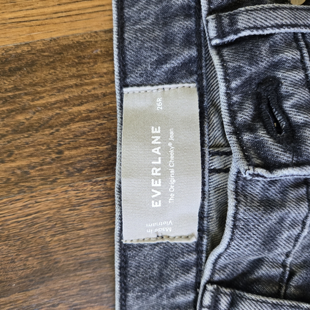 Everlane Cheeky Straight Leg Jeans | Size 26 Dark Wash Black